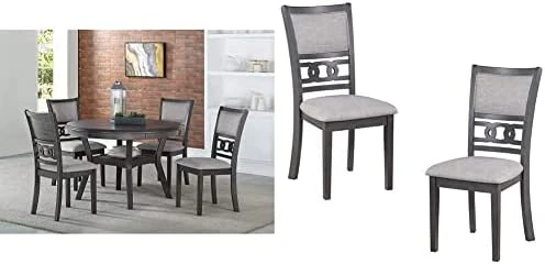 New Classic Furniture Gia 5-Piece Round Counter Height Dining Set With 1 Dining Table And 4 Chairs, 42-Inch, Ebony 7 New Classic Furniture Gia 5-Piece Round Counter Height Dining Set With 1 Dining Table And 4 Chairs, 42-Inch, Ebony - Image 7