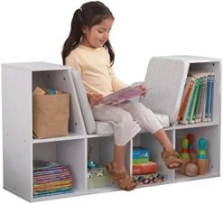 VHPVHP Bookcase With Reading Nook, 6 Shelves For Kids, Boys, Girls, Nursery, Playroom (Brown) 17 VHPVHP Bookcase With Reading Nook, 6 Shelves For Kids, Boys, Girls, Nursery, Playroom (Brown) -Safavieh Furniture 41BF21pG7VL. AC