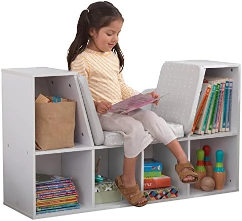 VHPVHP Bookcase With Reading Nook, 6 Shelves For Kids, Boys, Girls, Nursery, Playroom (Brown) 9 VHPVHP Bookcase With Reading Nook, 6 Shelves For Kids, Boys, Girls, Nursery, Playroom (Brown) - Image 9