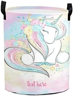 Custom Name Gold Unicorn Baby Storage Bin Waterproof Nursery Storage Basket With Durable Handles Dirty Clothes Hamper For Bedroom Bathroom -Safavieh Furniture 41BLa6jTO9L. AC