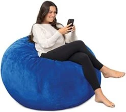 Milliard Big Ultra Supportive Stuffed Bean Bag Chair Couch For Adults And Kids Filled With Shredded Foam (Grey) 15 Milliard Big Ultra Supportive Stuffed Bean Bag Chair Couch For Adults And Kids Filled With Shredded Foam (Grey) -Safavieh Furniture 41BOUXs WVL. AC