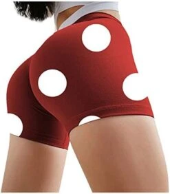 MatureGirl Print Fashion Polka Dot Sexy Yoga Pants Short Women's Casual Yoga Pants Cotton Spandex Shorts (Red, M) -Safavieh Furniture 41BZA6IUDrL. AC