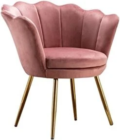 Chairus Living Room Chair, Mid Century Modern Retro Leisure Velvet Accent Chair With Golden Metal Legs, Vanity Chair For Bedroom Dresser, Upholstered Guest Chair(Antique Pink) 18 Chairus Living Room Chair, Mid Century Modern Retro Leisure Velvet Accent Chair With Golden Metal Legs, Vanity Chair For Bedroom Dresser, Upholstered Guest Chair(Antique Pink) -Safavieh Furniture 41BhGretinL. AC