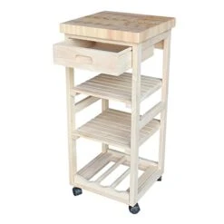 International Concepts Kitchen Trolley, Unfinished -Safavieh Furniture 41BkH6fvSfL