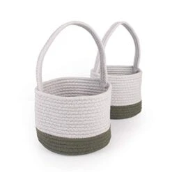 Guidecraft Woven Block Baskets - Set Of 2: Natural Multi-Functional Toy Storage, Fabric Block Organizer For Kids Playroom -Safavieh Furniture 41BvuVPfawL