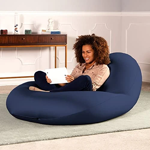 Jaxx Nimbus Spandex Bean Bag Chair For Adults-Furniture For Rec, Family Rooms And More, Large, Navy 2 Jaxx Nimbus Spandex Bean Bag Chair For Adults-Furniture For Rec, Family Rooms And More, Large, Navy - Image 2