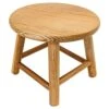 CONSDAN Kids Stool, Milking Stool, USA Grown Oak, Plant Stand, Handcrafted Solid Wood Stool, 9" Low Stool, Round Step Stool, Wooden Stool For Kids, Small Short Stool, Shoe Changing Stool(Natural)