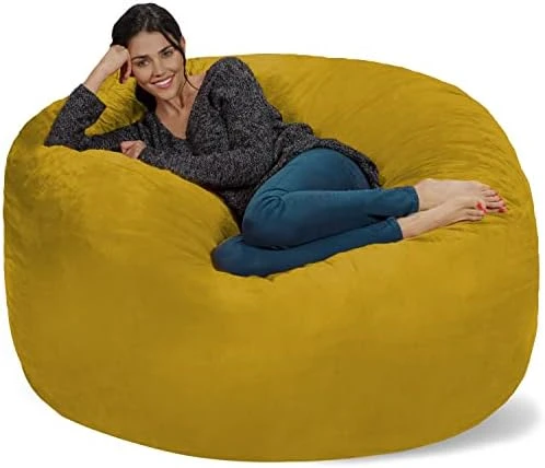 Chill Sack Bean Bag Chair: Giant 5' Memory Foam Furniture Bean Bag - Big Sofa With Soft Micro Fiber Cover - Dark Gray 8 Chill Sack Bean Bag Chair: Giant 5' Memory Foam Furniture Bean Bag - Big Sofa With Soft Micro Fiber Cover - Dark Gray - Image 8