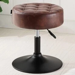 Furniliving Mid-Century Tufted Adjustable Swivel Makeup Ottoman Stool; Modern Big Size Round Vanity Stool Chair For Bedroom Living Room (White) 21 Furniliving Mid-Century Tufted Adjustable Swivel Makeup Ottoman Stool; Modern Big Size Round Vanity Stool Chair For Bedroom Living Room (White) -Safavieh Furniture 41CGPbTL7QL. AC