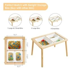 Beright Children's Table, Play Sand Table Indoor Sensory Table, Not With Storage Bin For Kids, Perfect Choice For Christmas Thanksgiving Gift -Safavieh Furniture 41CVNCzyiML
