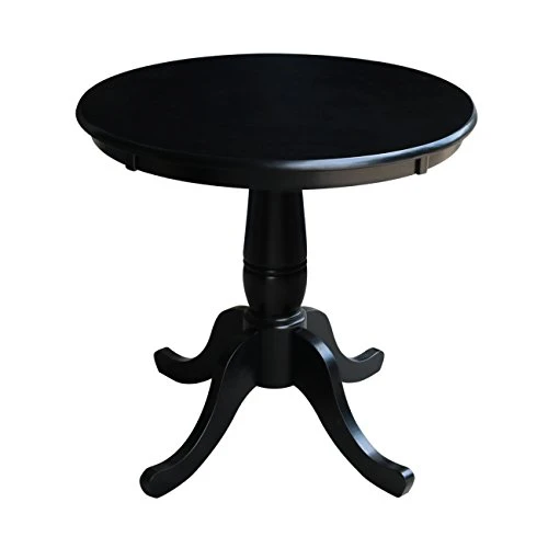 International Concepts 30-Inch Round By 30-Inch High Top Ped Table, Black 1 International Concepts 30-Inch Round By 30-Inch High Top Ped Table, Black