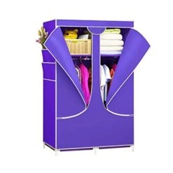 N/A Fabric Wardrobe Folding Cloth Cabinet Large Storage Cloth Wardrobe Closet Warehouse Bedroom Furniture Non Woven Closet (Color : D)