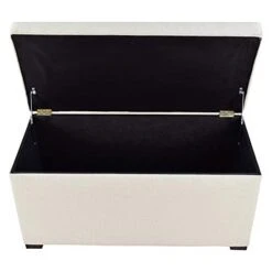 MJL Furniture Designs Angela Collection Button Tufted Upholstered Lift Top Medium Sized Bedroom Chest Storage Trunk, HJM100 Series, Beige -Safavieh Furniture 41CsVyJpJbL