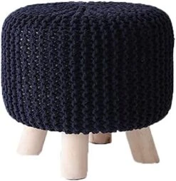 ALDEPO Shoe Cabinet Round Footstool Stool Small Footstool With Legs Upholstered Footstool With Removable Linen Cover - Handmade Wool Knitted Stool (Color : Red) 25 ALDEPO Shoe Cabinet Round Footstool Stool Small Footstool With Legs Upholstered Footstool With Removable Linen Cover - Handmade Wool Knitted Stool (Color : Red) -Safavieh Furniture 41Cug3UsS5L. AC