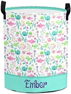 Cute Jungle Animals Personalized Laundry Basket Clothes Hamper With Handles Waterproof,Custom Collapsible Laundry Storage Baskets For Bedroom,Bathroom Decorative Large Capacity -Safavieh Furniture 41D2sjnBKAL. AC