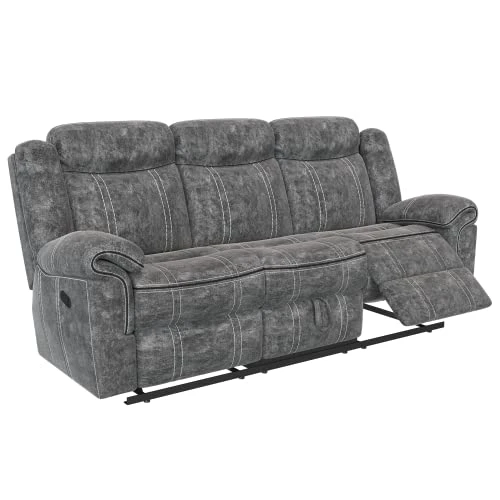 ACME FURNITURE Zubaida Sofa (Glider & Motion) - - 2-Tone Gray Velvet. 1 ACME FURNITURE Zubaida Sofa (Glider & Motion) - - 2-Tone Gray Velvet.