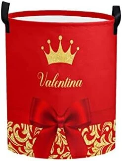 Personalized Laundry Basket Hamper,Princess Princes Black Pink,Collapsible Storage Baskets With Handles For Kids Room,Clothes, Nursery Decor -Safavieh Furniture 41DBmiai1eL. AC