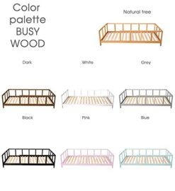 BUSYWOOD Montessori Frame Bed - Home And Bedroom Decor Furniture - Montessori Bed With Fence In Playroom - Full Size Bed Frame - Kids Bed - Toddler Bed Frame (Model 10, Bed With Legs And Slats) -Safavieh Furniture 41DJEGzHVuL