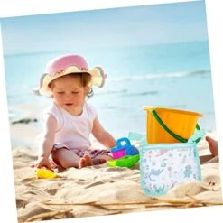 Unomor Kids Beach Bag Shopping Tote Poppets For Kids Mesh Beach Bag Mesh Bag Drawstring Mesh Tote Small Mesh Bag Toy Bag Kids Beach Pouch Portable Beach Bag Green Drawstring Grid Sandbag -Safavieh Furniture 41DPLkBBxIL