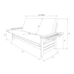 Kodiak Furniture Phoenix Queen Espresso Wood Storage Futon-Charcoal Mattress -Safavieh Furniture 41DRwiDEHbL