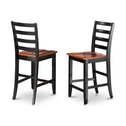 East West Furniture EDFA3-BLK-W Dining Set, 3 Pieces, Black 12 East West Furniture EDFA3-BLK-W Dining Set, 3 Pieces, Black -Safavieh Furniture 41DifBc8X7L