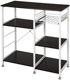 Vasitelan Kitchen Baker's Rack Utility Storage Shelf Microwave Stand 3-Tier+3-Tier Table For Spice Rack Organizer Workstation (Oak) 12 Vasitelan Kitchen Baker's Rack Utility Storage Shelf Microwave Stand 3-Tier+3-Tier Table For Spice Rack Organizer Workstation (Oak) -Safavieh Furniture 41Dxhv C6bL. AC