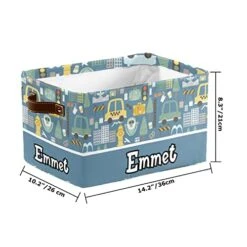 Animals Funny City Transportation Car Personalized Large Storage Box For Toy,Bathroom,Nursery,Home Kitchen Shelves,Custom Closet Decorative Storage Bins 4 Pack -Safavieh Furniture 41E0X3AyjuL