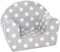 Delsit Toddler Chair & Kids Armchair - European Made Kid Sized Frameless Foam Chair With Removable Cover - Perfect Reading Chairs For Toddlers - Lightweight Playroom Decor (Gray With Stars) -Safavieh Furniture 41E6oSyn6fL. AC