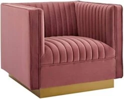 Modway Sanguine Vintage Glamour Channel Tufted Performance Velvet Upholstered Sofa In Gray -Safavieh Furniture 41E8PQbPmyL. AC