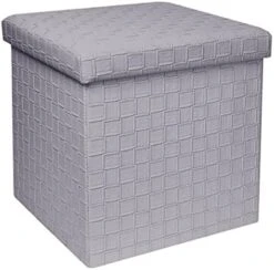 B FSOBEIIALEO Folding Storage Ottoman, Faux Leather Footrest Seat Long Ottomans Bench Storage Box Chest, Black 30"x15"x15" -Safavieh Furniture 41EHd8dfSPL. AC