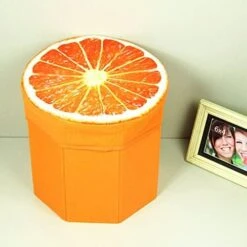 DOUBAO Folding Storage Organizer Stool Cute 3D Creative Fruit Velvet Toy Storage Box Footstool (Color : Pineapple) -Safavieh Furniture 41EQXksNlpL. AC