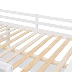 Harper & Bright Designs Full Loft Bed With Desk And 3 Drawers, Solid Wood Full Size Loft Bed Frame With 2 Tier Shelves And Angled Ladder For Kids Teens Boys Girls, No Box Spring Needed (White) -Safavieh Furniture 41EQpTyxK4L