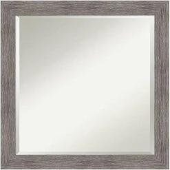 Amanti Art Vanity Framed Bathroom Mirror, Glass Size 22 X 28, Alta Brown Grey -Safavieh Furniture 41EU8h5cTAL. AC