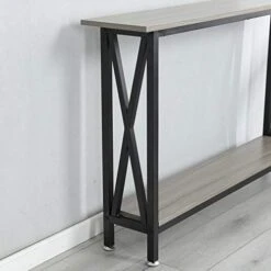 Soges Console Table Sofa Table Entry Way Table With Shelves Side Table For Living Room, Hallway, Office Grey DX-125-SW 8 Soges Console Table Sofa Table Entry Way Table With Shelves Side Table For Living Room, Hallway, Office Grey DX-125-SW -Safavieh Furniture 41ElMTFPcbL
