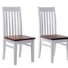TableChamp Chair Classic Rio Oak Antique White, Set Of 2, Solid Pine Wood Oiled Oil