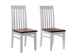 TableChamp Chair Classic Rio Oak Antique White, Set Of 2, Solid Pine Wood Oiled Oil