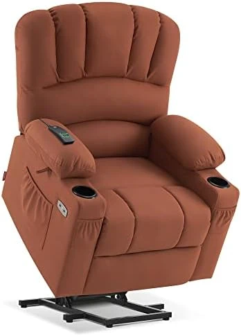 MCombo Electric Power Lift Recliner Chair Sofa With Massage And Heat For Elderly, Extended Footrest, Hand Remote Control, Cup Holders, USB Ports, 2 Side Pockets, Fabric 7095 8 MCombo Electric Power Lift Recliner Chair Sofa With Massage And Heat For Elderly, Extended Footrest, Hand Remote Control, Cup Holders, USB Ports, 2 Side Pockets, Fabric 7095 - Image 8