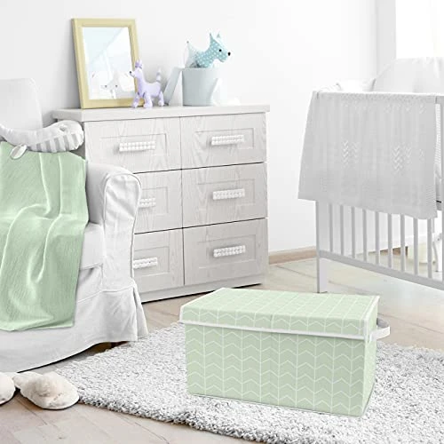 Sweet Jojo Designs Mint Chevron Arrow Boy Or Girl Small Fabric Toy Bin Storage Box Chest For Baby Nursery Or Kids Room - Gender Neutral Green And White For The Watercolor Elephant Safari Collection 1 Sweet Jojo Designs Mint Chevron Arrow Boy Or Girl Small Fabric Toy Bin Storage Box Chest For Baby Nursery Or Kids Room - Gender Neutral Green And White For The Watercolor Elephant Safari Collection