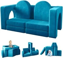 Wanan Kids Couch 10PCS, Toddler Couch With Modular Kids Couch For Playroom Bedroom, 10 In 1 Multifunctional Toddler Couch For Playing, Creativing, Sleeping, Indoor Kids Sofa (Blueberry) 21 Wanan Kids Couch 10PCS, Toddler Couch With Modular Kids Couch For Playroom Bedroom, 10 In 1 Multifunctional Toddler Couch For Playing, Creativing, Sleeping, Indoor Kids Sofa (Blueberry) -Safavieh Furniture 41F9PFmz8SL. AC