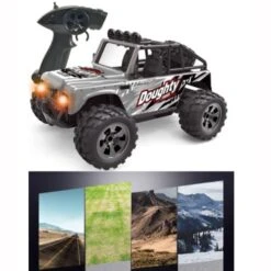 Wangch 2WD Shock-Absorbing Remote Control Off-Road Vehicle, 2.4G Wireless RC Car, Headlight With Light, All-Terrain Climbing Toy Truck, Birthday Gift For Boys And Girls -Safavieh Furniture 41FCRGD1TQL