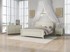 Bedroom Sets, 5 Pieces Bedroom Sets, Wood Bedroom Sets With Queen Platform Bed, Nightstand*2, Dresser & Mirror, Champagne Silver -Safavieh Furniture 41FRU lBnJL. AC