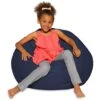 Posh Creations Bean Bag Chair For Kids, Teens, And Adults Includes Removable And Machine Washable Cover, Solid Navy Blue, 38in - Large
