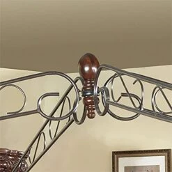 Of America FOA Eckel 2pc Brown Cherry Solid Wood Bedroom Set - King + Nightstand -Safavieh Furniture 41FSjuAHzmS