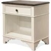 Riverside Furniture Grand Haven 1 Drawer Wood Nightstand White And Charcoal
