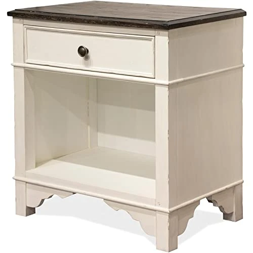 Riverside Furniture Grand Haven 1 Drawer Wood Nightstand White And Charcoal 1 Riverside Furniture Grand Haven 1 Drawer Wood Nightstand White And Charcoal