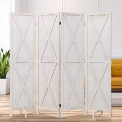 Room Divider 6 Panel, Wooden Room Divider Wall, 6 Panel Folding Privacy Screens, Freestanding Room Partition For Office Kitchen Bedroom Balcony (White) -Safavieh Furniture 41FwZJWjYwL. AC