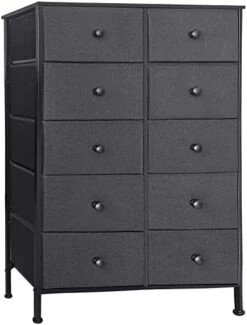 MuRealy Fabric Dresser With 10 Drawers - 2023 Upgraded Tall Storage Tower Fabric Drawer Dressers Chest For Bedroom, Closets, Nurseries With Maple Wooden Top And Easy Pull Handle(Light Grey) 14 MuRealy Fabric Dresser With 10 Drawers - 2023 Upgraded Tall Storage Tower Fabric Drawer Dressers Chest For Bedroom, Closets, Nurseries With Maple Wooden Top And Easy Pull Handle(Light Grey) -Safavieh Furniture 41Fxd3WHw1L. AC