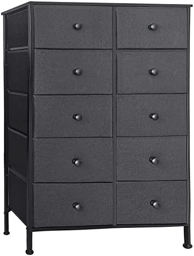 MuRealy Fabric Dresser With 10 Drawers - 2023 Upgraded Tall Storage Tower Fabric Drawer Dressers Chest For Bedroom, Closets, Nurseries With Maple Wooden Top And Easy Pull Handle(Light Grey) 6 MuRealy Fabric Dresser With 10 Drawers - 2023 Upgraded Tall Storage Tower Fabric Drawer Dressers Chest For Bedroom, Closets, Nurseries With Maple Wooden Top And Easy Pull Handle(Light Grey) - Image 6