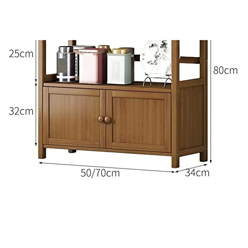 Microwave Oven Rack Storage Rack For Household Use, Living Room, Office, Floor To Floor Storage Of Tea Water Cabinet, Tea Table Side Tea Rack, Kitchen Storage Cabinet Kitchen Storage Rack (Color : Br 2 Microwave Oven Rack Storage Rack For Household Use, Living Room, Office, Floor To Floor Storage Of Tea Water Cabinet, Tea Table Side Tea Rack, Kitchen Storage Cabinet Kitchen Storage Rack (Color : Br - Image 2