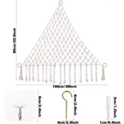 Kekafu Stuffed Animal Toy Hammock Macrame Hanging Net Macrame Toy Hammock Organizer BOH -Safavieh Furniture 41G65IMv4SL